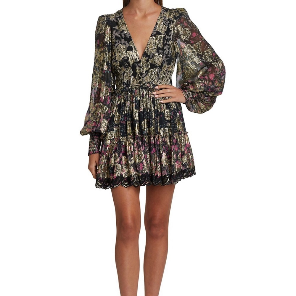 Hemant & Nandita Metallic Mini Dress